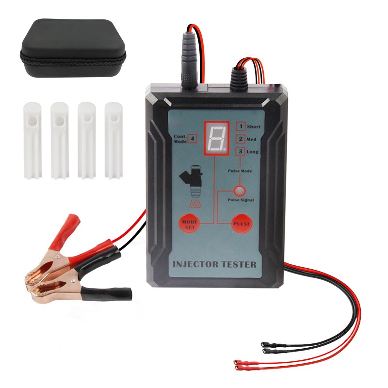 LUTIFIX LUTIFIX Upgraded Fuel Injector Cleaner and Tester Kit with 8 Pulse Modes 4 Injector Cleaner Adapters 12V/5V Output Power Modes Short Circuit Protector  - Image 1