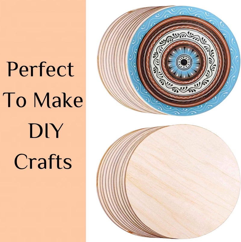 BPA Wood Circles for Crafts - 5 Pack - Image 2