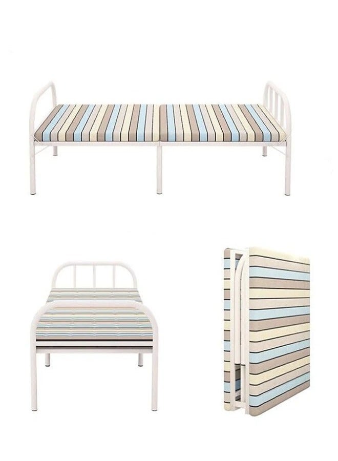 كيكي سرير قابل للطي مصنوع من مرتبة لاتكس مع مساحة تخزين وعجلات، المقاس: الطول 188 سم × العرض 90 سم، الارتفاع 40 سم - Image 3