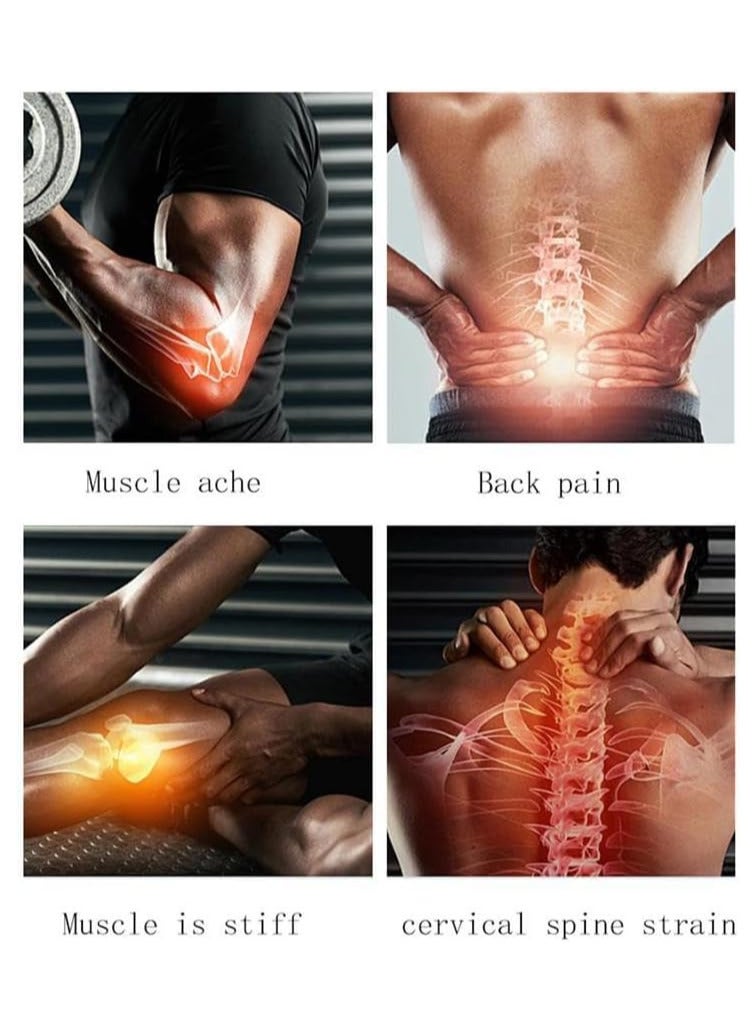 Portable Mini Fascial Massage Gun - Deep Tissue Percussion Massager with 4 Attachment Heads & USB Charging - Image 2