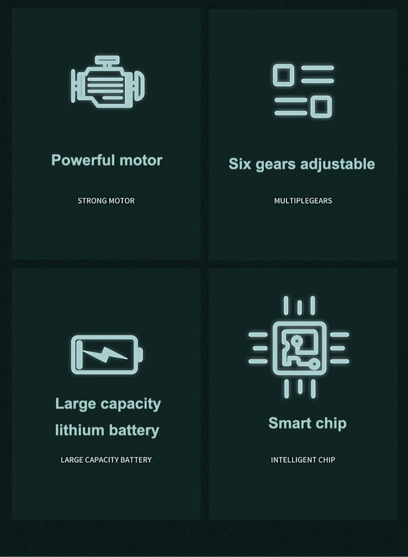 Portable Mini Fascial Massage Gun - Deep Tissue Percussion Massager with 4 Attachment Heads & USB Charging - Image 5