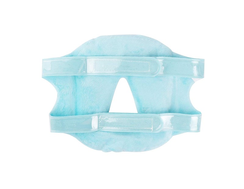 FOMI Hot and Cold Therapy Gel Bead Full Facial Mask by Care Ice Face Mask for Migraine Headache Stress Relief Reduces Eye Puffiness Dark Circles Fabric Back Full Face wo Eye Holes - Image 3