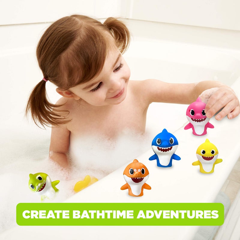 ginsey Nickelodeon Baby Shark 5 Pc Finger Puppet Set - Party Favors, Educational, Bath Toys, Story Time, Beach Toys, Playtime,5 Count (Pack of 1) - Image 2