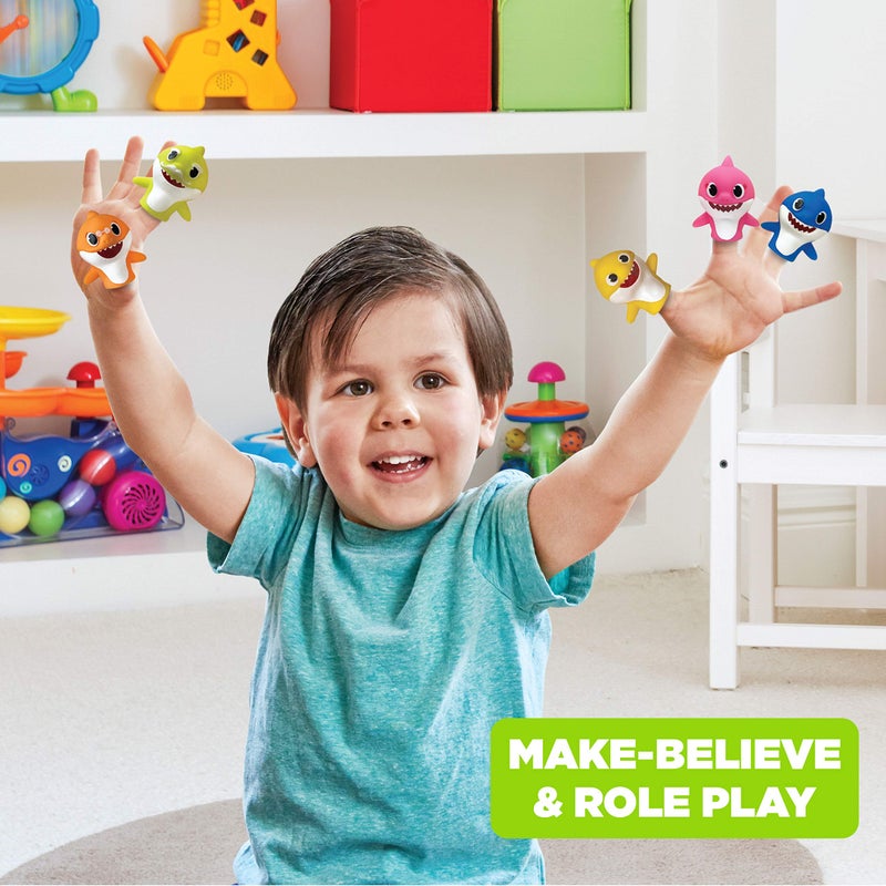 ginsey Nickelodeon Baby Shark 5 Pc Finger Puppet Set - Party Favors, Educational, Bath Toys, Story Time, Beach Toys, Playtime,5 Count (Pack of 1) - Image 3