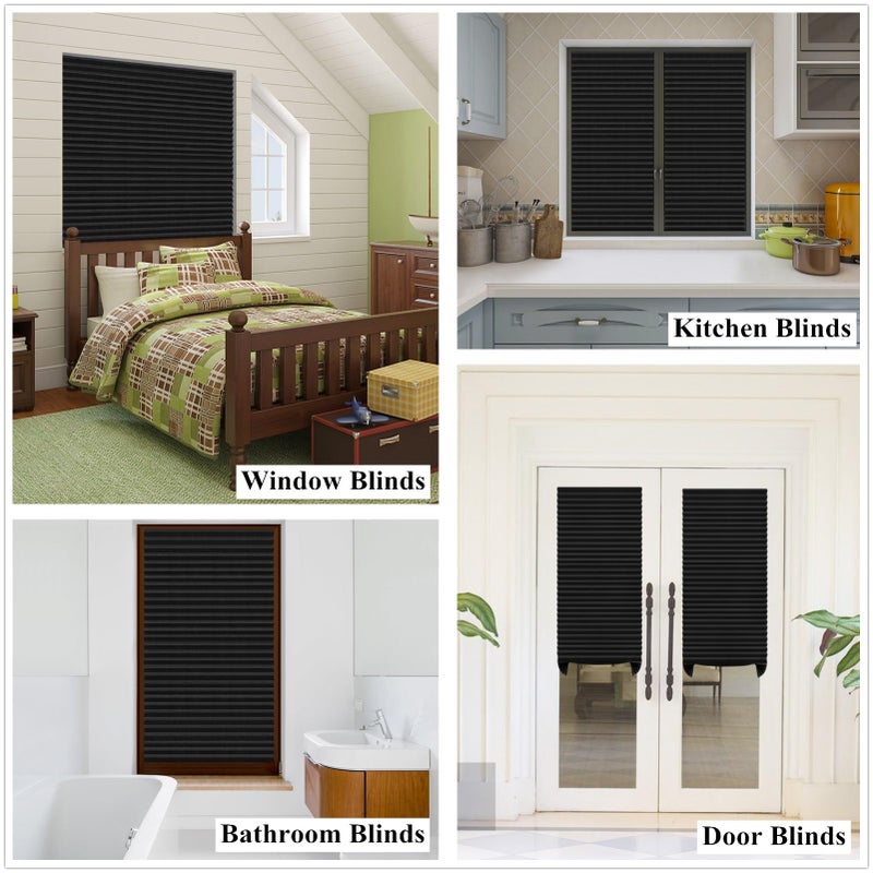 MALOKI Blackout Blinds, Cordless Window Shade, Polycarbonate (PC), 35x59inch, Black - 1 Pack - Image 2