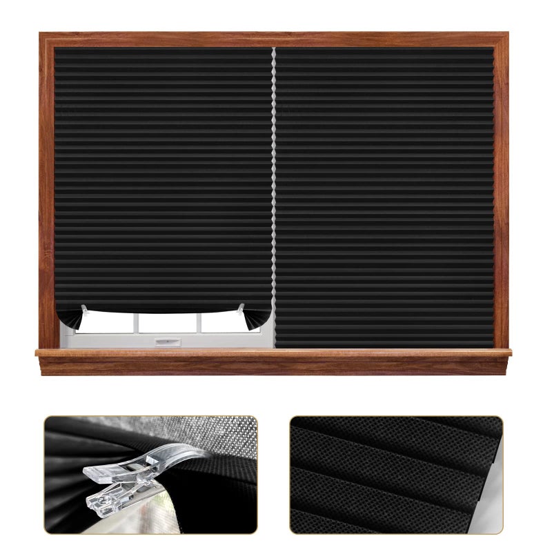 MALOKI Blackout Blinds, Cordless Window Shade, Polycarbonate (PC), 35x59inch, Black - 1 Pack - Image 4
