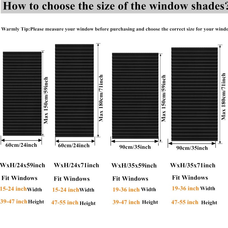 MALOKI Blackout Blinds, Cordless Window Shade, Polycarbonate (PC), 35x59inch, Black - 1 Pack - Image 3