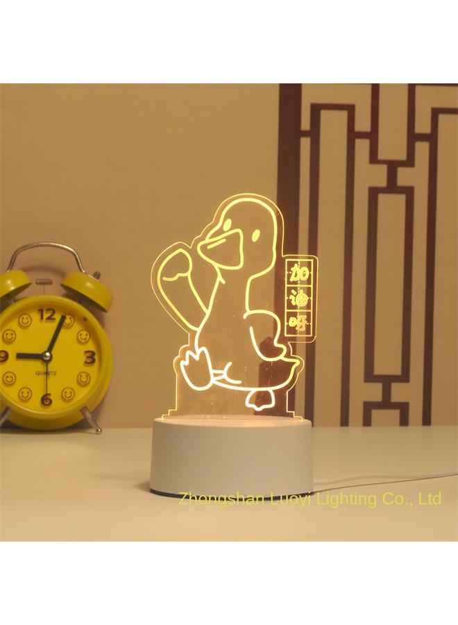Bluejw New Children's Gift Bedside Ornaments Creative Usbled3d Nightlight DIY Acrylic Table Lamp - Image 1