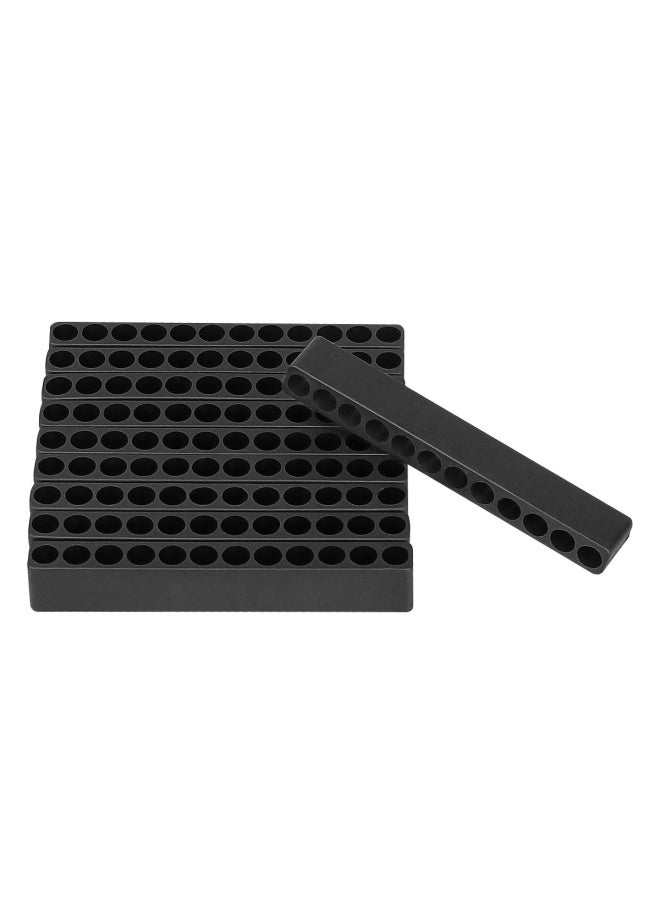 Toolcool  10Pieces 12 Holes Hex Shank Screwdriver Bit Holder Plastic Screwdriver Head Storage Case - Image 3