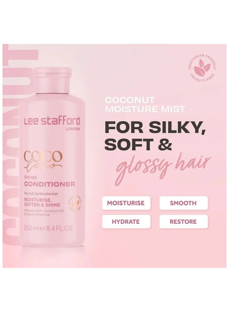 Lee Stafford CoCo LoCo Shine Conditioner With Agave & Coconut Oil 250ml