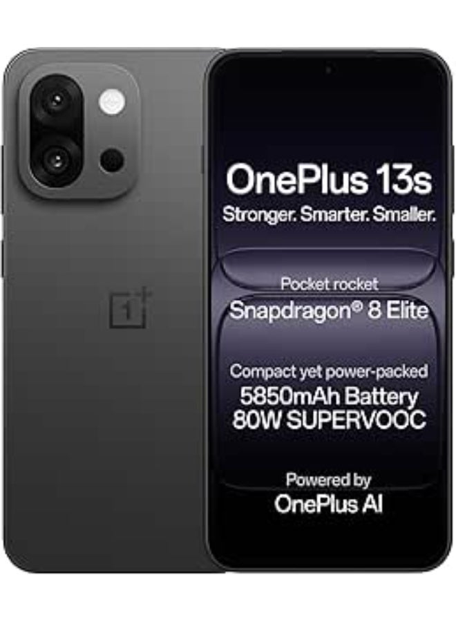 OnePlus 13s Dual SIM 5G Smartphone (Indian Version) | Black Velvet | 12GB RAM + 256GB Storage | Snapdragon® 8 Elite | AI Features - Image 1
