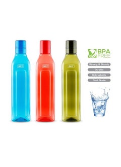 SKY Miami Unbreakable Pet Water Bottle Set Of 3 1000 Ml Multicolour  - Image 4