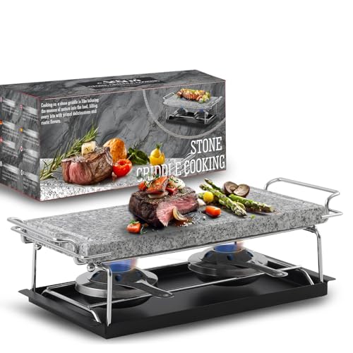 Artestia Cooking Stones for Grilling Smokeless Korean BBQ Grill Indoor Outdoor Grill Removable Natural Cooking Stone Fast Heating, Ideal for Dinner and Family Fun - Image 1