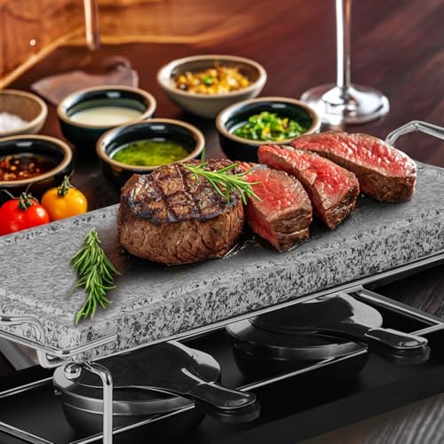 Artestia Cooking Stones for Grilling Smokeless Korean BBQ Grill Indoor Outdoor Grill Removable Natural Cooking Stone Fast Heating, Ideal for Dinner and Family Fun - Image 2
