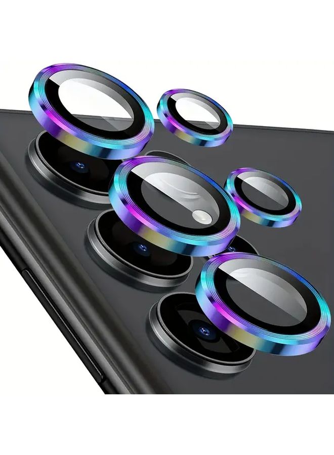 حامي عدسة الكاميرا من الزجاج المقسى فائق النحافة باللون الأحمر لهاتف Galaxy S25 Ultra، متوافق مع الغطاء - Image 1
