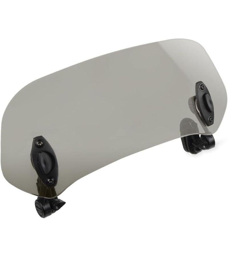 Universal Clamp Type Motorcycle Windscreen Extension Transparent Grey - Image 3
