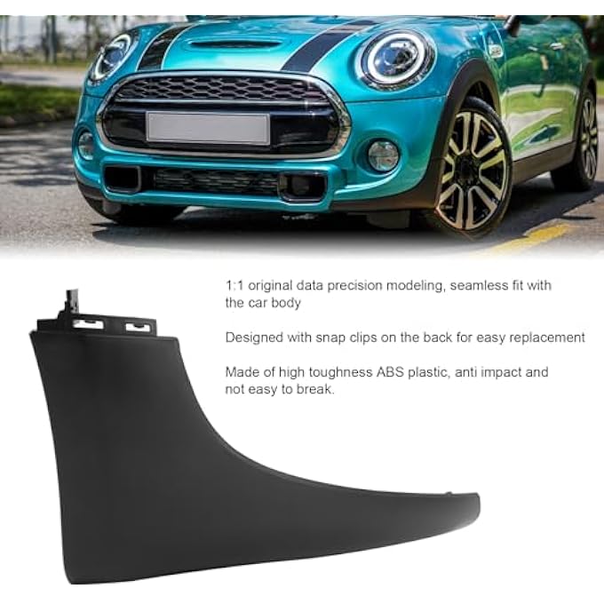Luocute Front Bumper Lip Splitter Spoiler, Design Trim Bumper Wrap Angle Replacement for S F55 5 Doors Hatchback 2014-2021 (Right: 51117337814) - Image 5