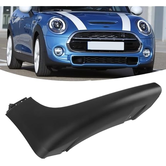 Luocute Front Bumper Lip Splitter Spoiler, Design Trim Bumper Wrap Angle Replacement for S F55 5 Doors Hatchback 2014-2021 (Right: 51117337814) - Image 2