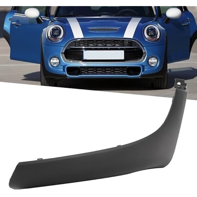 Luocute Front Bumper Lip Splitter Spoiler, Design Trim Bumper Wrap Angle Replacement for S F55 5 Doors Hatchback 2014-2021 (Right: 51117337814) - Image 3
