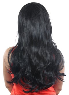 ريتزكارت باروكة شعر صناعي طويل مموج ناعم من ريتز كارت بطول 65 سم مع دانتيل كامل 8836، أسود،  - Image 3