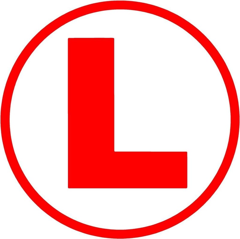 CAREflection (Pack of 2) Red L Board Learning Driver Car Decal Sticker -15Cms X 15Cms : Dust/Water Proof Vinyl L Sign Driving Class Lesson,Kid Training,Coach, Safety Notice[DIY Easy to Apply/Remove] - Image 1