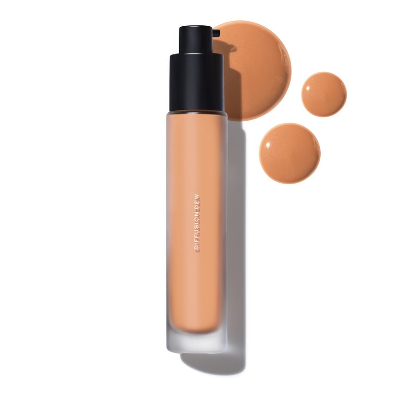 MAKE Beauty Diffusion Dew Skin Tint. Sheer to Medium Coverage Radiant Finish. Blurring, Smoothing, and Brightening for Glowing Complexion. Enhanced with Niacinamide and Adenosine. Amber 10 - Image 1