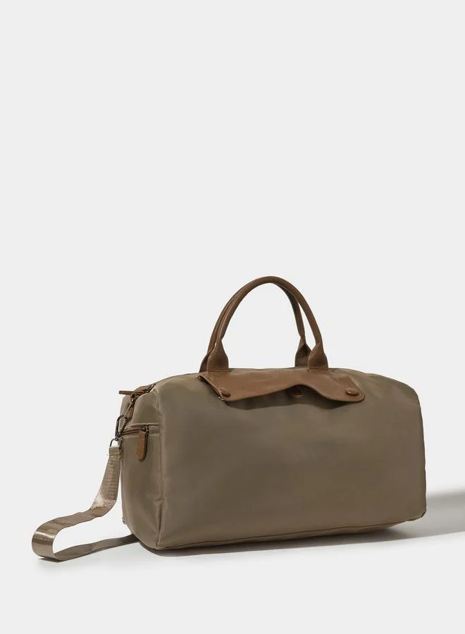 Khaki Two Tone Gym Bag