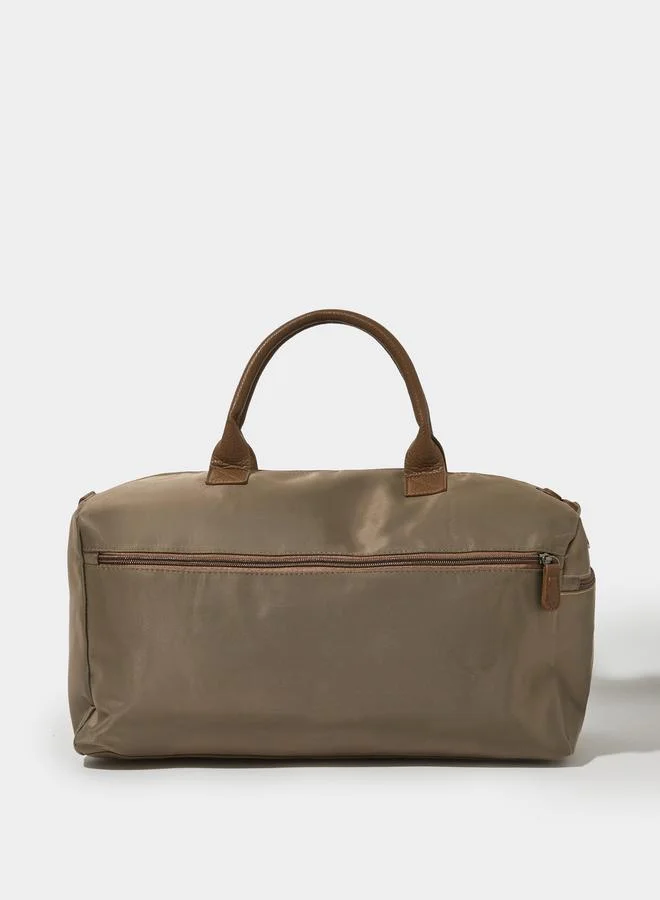 Styli  Khaki Two Tone Gym Bag for Women | Best Price UAE