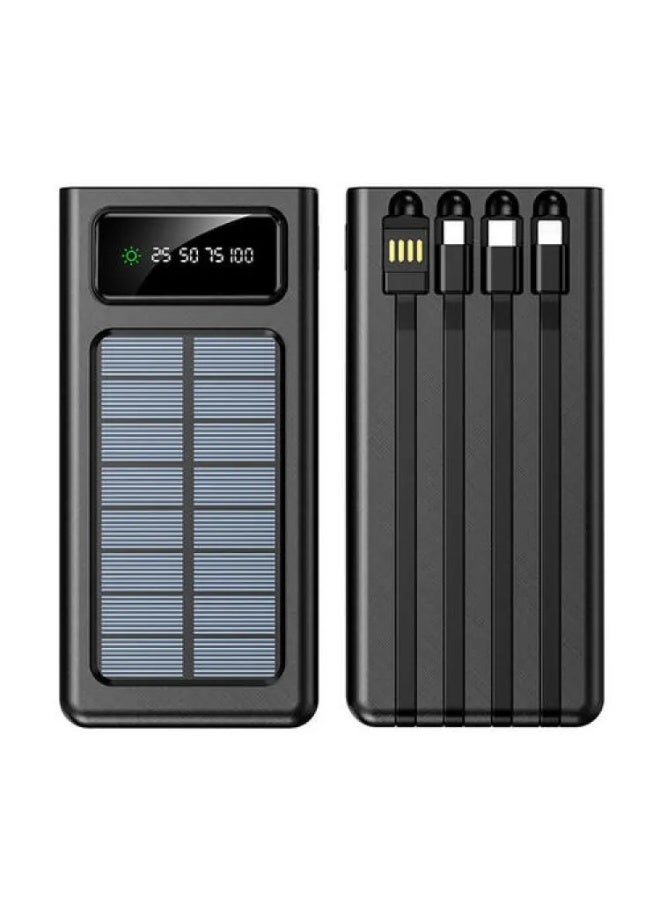 Premium Solar Power Bank 40000mAh Portable Fast Charging Battery Pack High Capacity External Charger with Solar Panel Dual USB Output LED Flashlight Waterproof Design for Travel Camping Hiking Outdoor Emergency Backup Power - Image 1