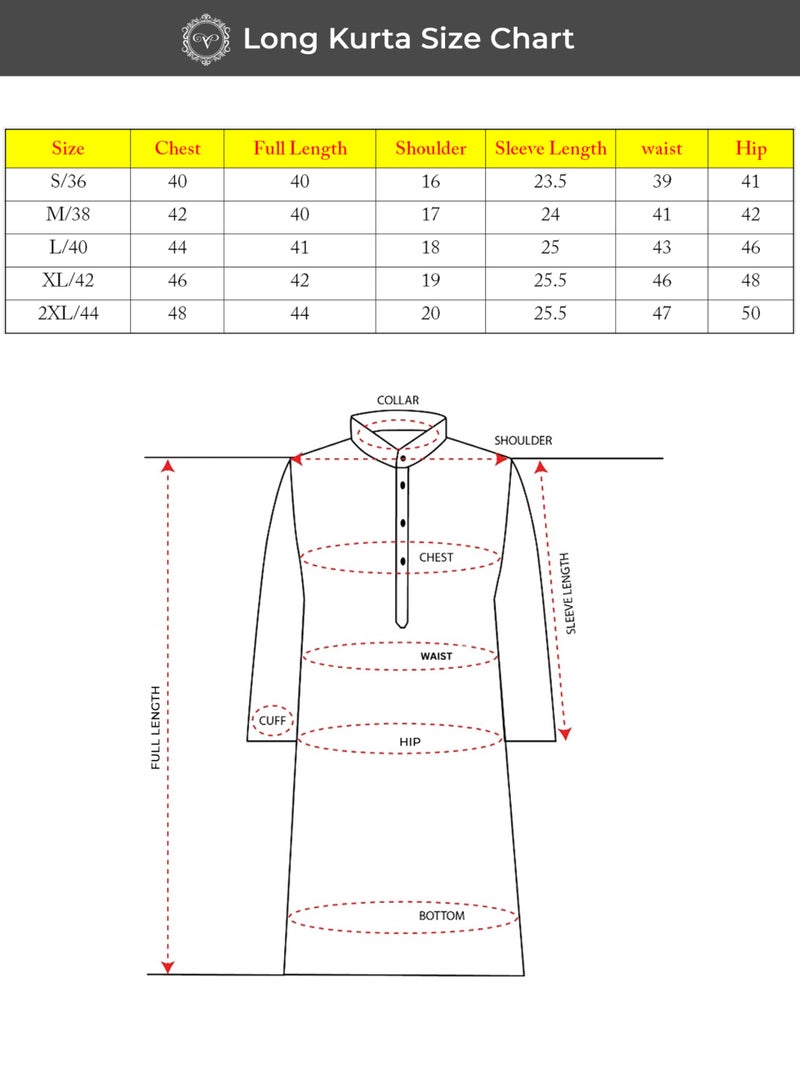 Vardha Men's Viscose Sequence Stitched Kurta, Flowy Red Pattern Shibori Dyed Ethnic Kurtas for Men, Mandarin Collar, Pearl Buttons, Size L - Image 5
