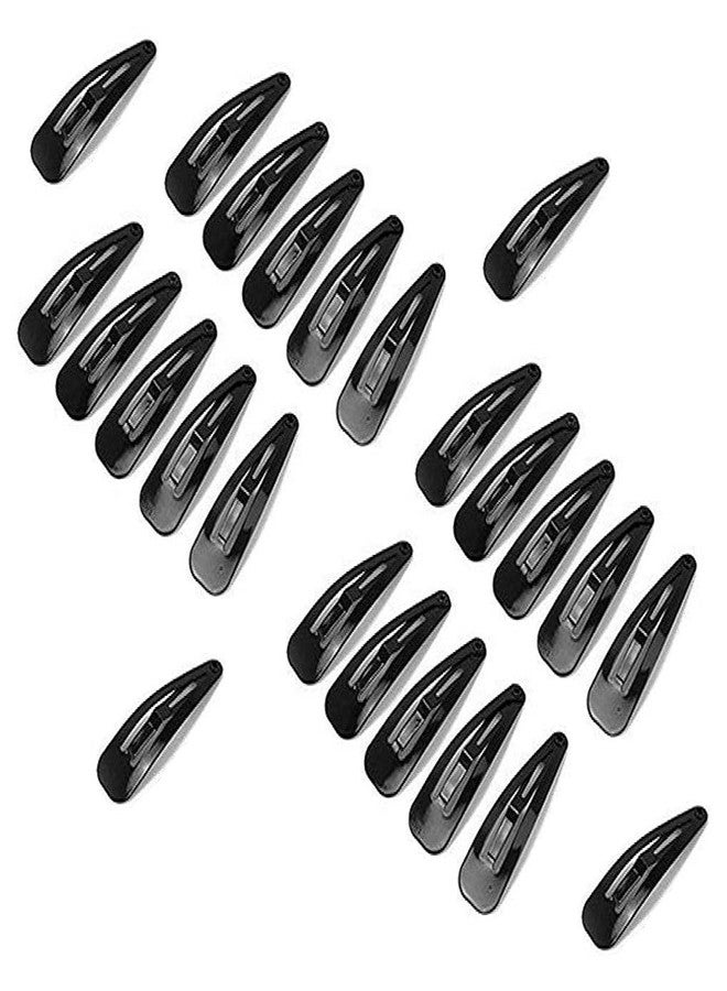AKADO Metal bobby wedding grip hair pins salon tic tac hair clip hairdressing for women and girls (Color: Black 24 Pair) - Image 1