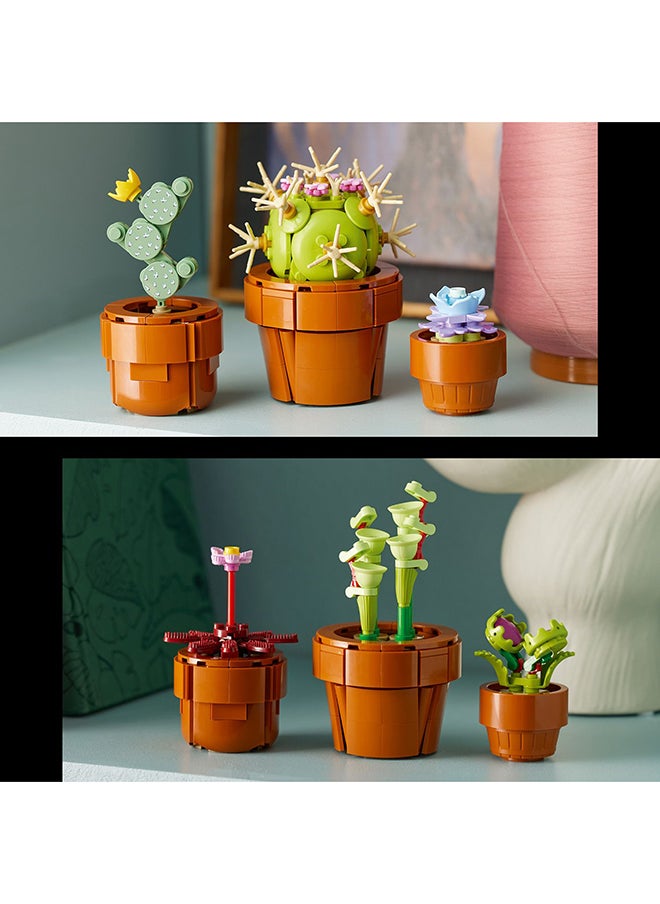 LEGO - Botanicals Tiny Plants - 9 Potted Artificial Flowers Set for Indoors incl. Faux Cactuses & Red Anthurium - House Warming Gifts & Home Decor - 10329 (758 pieces) - Image 1