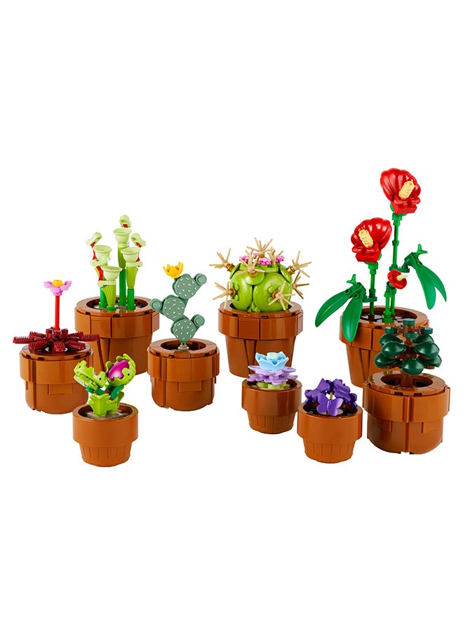 LEGO - Botanicals Tiny Plants - 9 Potted Artificial Flowers Set for Indoors incl. Faux Cactuses & Red Anthurium - House Warming Gifts & Home Decor - 10329 (758 pieces) - Image 1