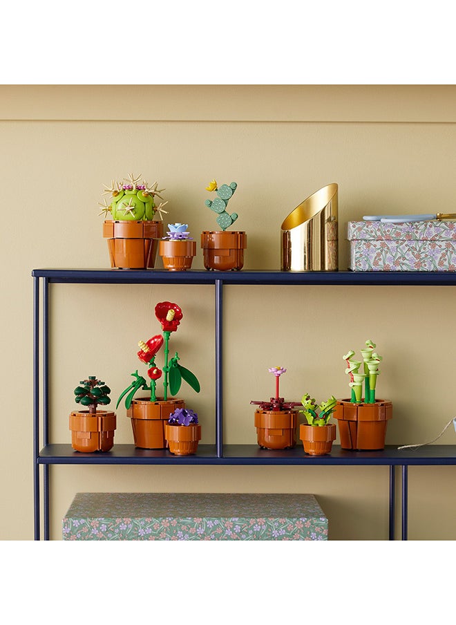 LEGO - Botanicals Tiny Plants - 9 Potted Artificial Flowers Set for Indoors incl. Faux Cactuses & Red Anthurium - House Warming Gifts & Home Decor - 10329 (758 pieces) - Image 1