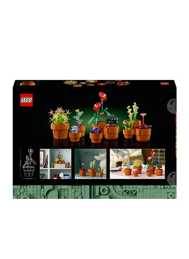 LEGO - Botanicals Tiny Plants - 9 Potted Artificial Flowers Set for Indoors incl. Faux Cactuses & Red Anthurium - House Warming Gifts & Home Decor - 10329 (758 pieces) - Image 1