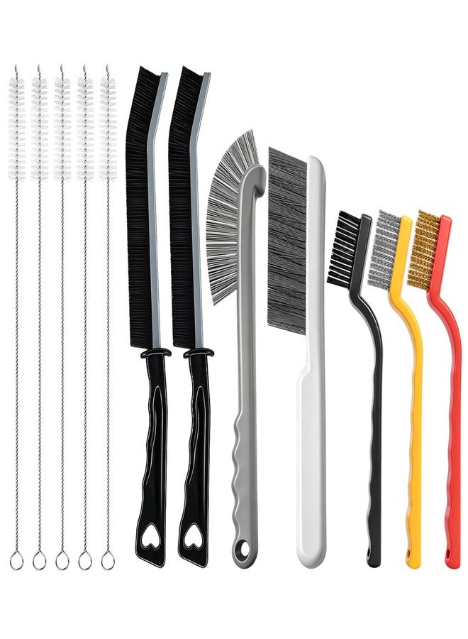 AONEZ 12pcs Crevice Cleaning Brush, Straw Cleaner Brush, Hard Bristle Grout Brushes for Home, Bathroom, Ktichen, Window and Corners - Image 1