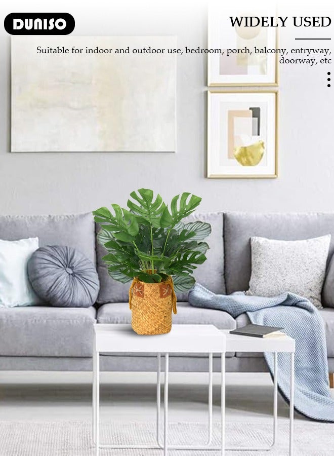 DUNISO Artificial Tree Fake Plant Potted Faux Tree Decorative Greenery Perfect lifelike Plant for Home Decoration Office Indoor Outdoor Balcony Living Room,Without Flowerpot  - Image 3