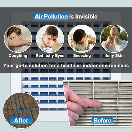 UCINNOVATE 20'' x 90'' Air Vent Filter Roll (50+ Filters), MERV 8 Electrostatic Triple Kit Cut to Size for Home Floor Ceiling Grilles Fan HVAC Furnace With 66PCS Adhesive Hook Tape - Image 3