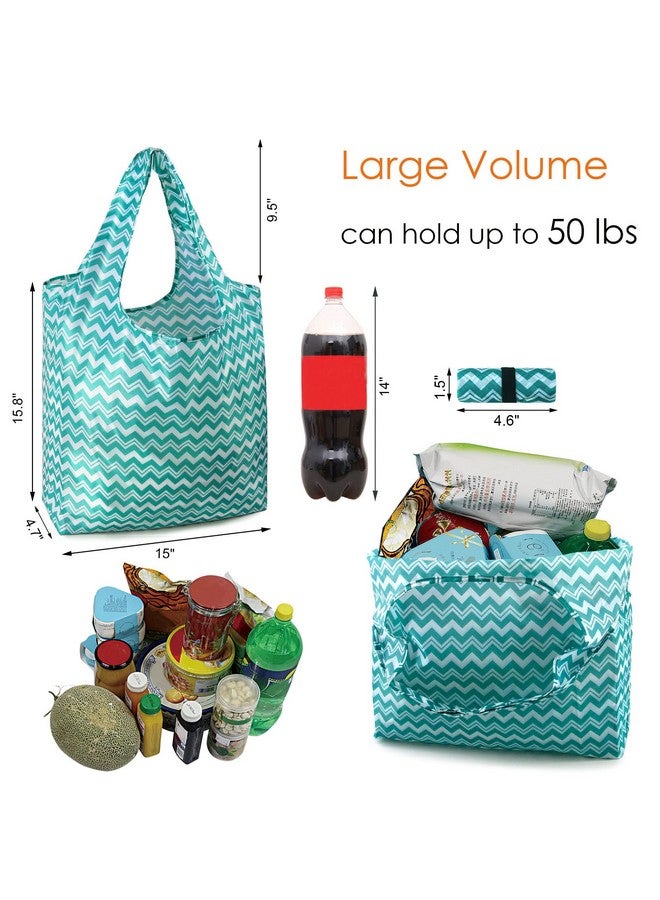 بي جرين حقائب تسوق BeeGreen قابلة لإعادة الاستخدام وخفيفة الوزن ومتينة وقابلة للغسل وقابلة للطي، عبوة من 12 حقيبة كبيرة جدًا بتصميم هندسي كلاسيكي، حقائب هدايا بقالة مع شريط مطاطي وحقيبة تخزين منفصلة بسحاب - Image 1