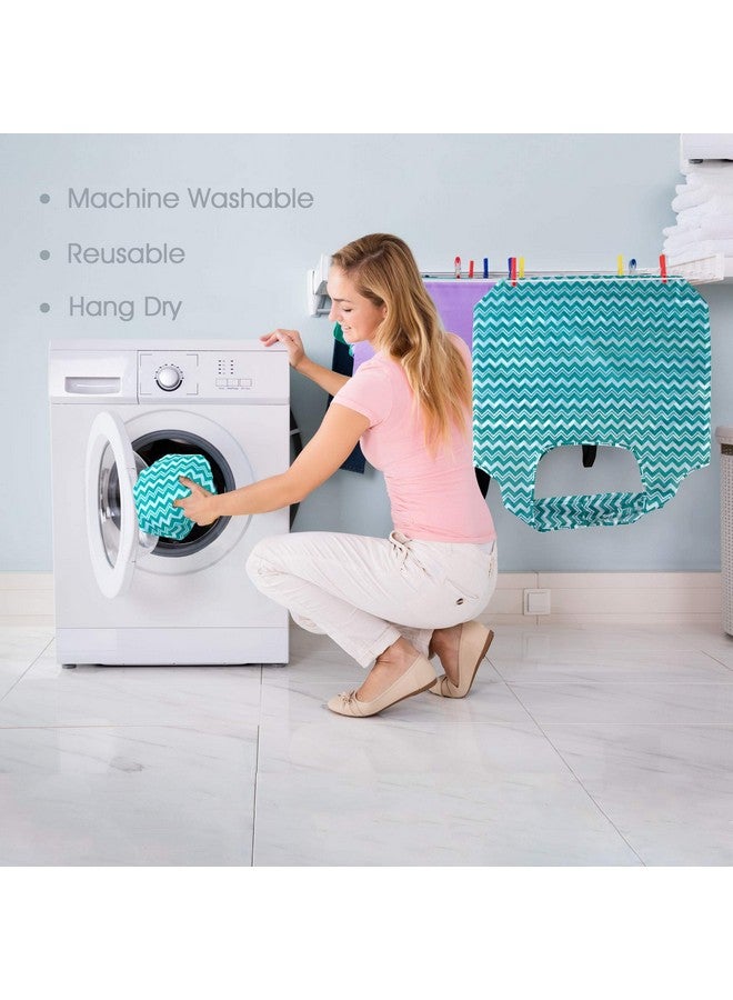 بي جرين حقائب تسوق BeeGreen قابلة لإعادة الاستخدام وخفيفة الوزن ومتينة وقابلة للغسل وقابلة للطي، عبوة من 12 حقيبة كبيرة جدًا بتصميم هندسي كلاسيكي، حقائب هدايا بقالة مع شريط مطاطي وحقيبة تخزين منفصلة بسحاب - Image 2