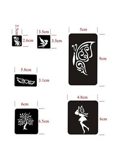 XMASIR Xmasir 20 Sheet (446 Pieces) Airbrush Tattoo Stencils Album Art Book,Small Glitter Henna Tattoo Kit Semi permanent Tattoo for Body Painting  - Image 3