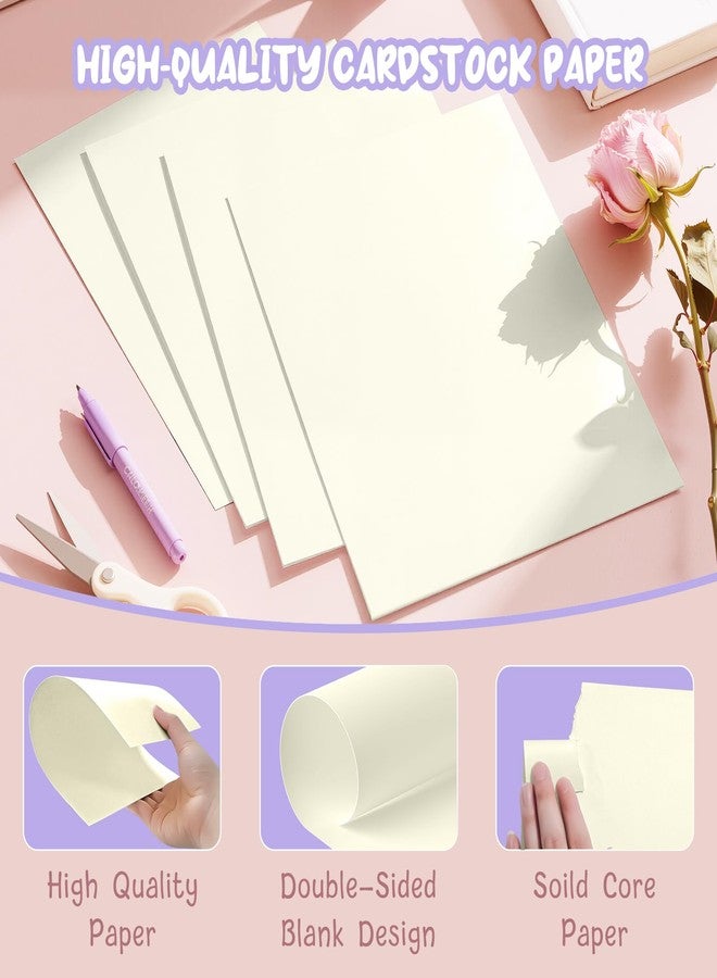 Aidunmis Blank Card Stock 8.5 x 11, 120 Sheets, Milky White - Image 3