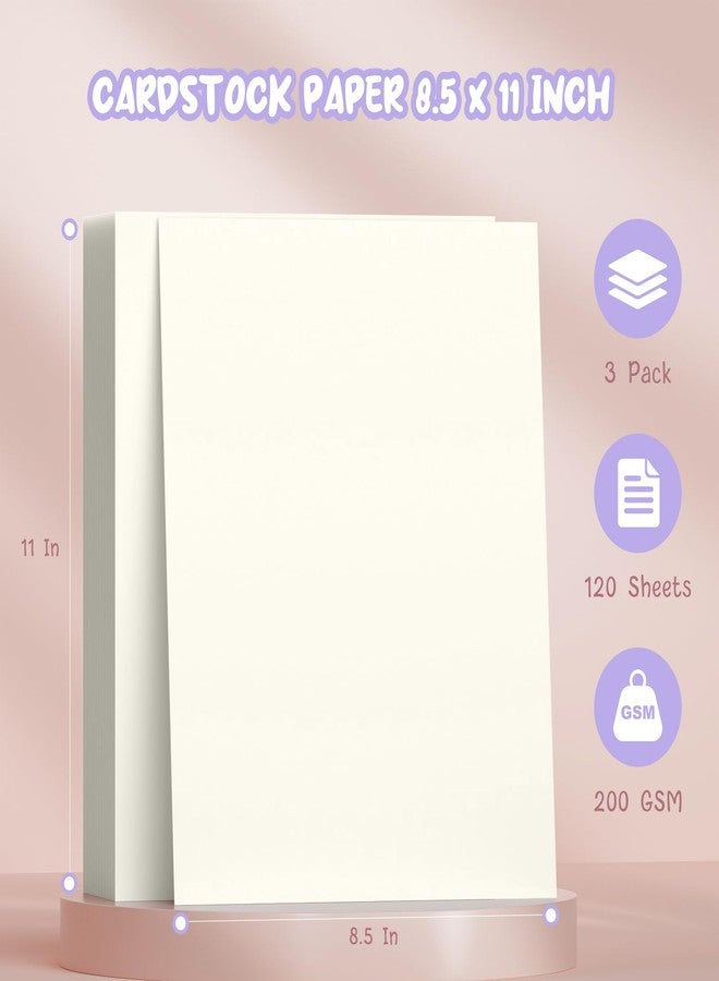 Aidunmis Blank Card Stock 8.5 x 11, 120 Sheets, Milky White - Image 2
