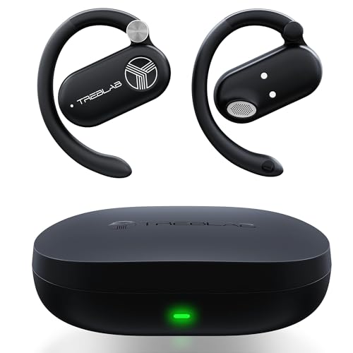 TREBLAB XOpen True Open Ear Wireless Earbuds Lightweight Comfort BehindEar Fit Immersive Sound Dual Mic for Calls 40H Playtime Bluetooth Headphones Open Ear for Sports Workout Running - Image 1