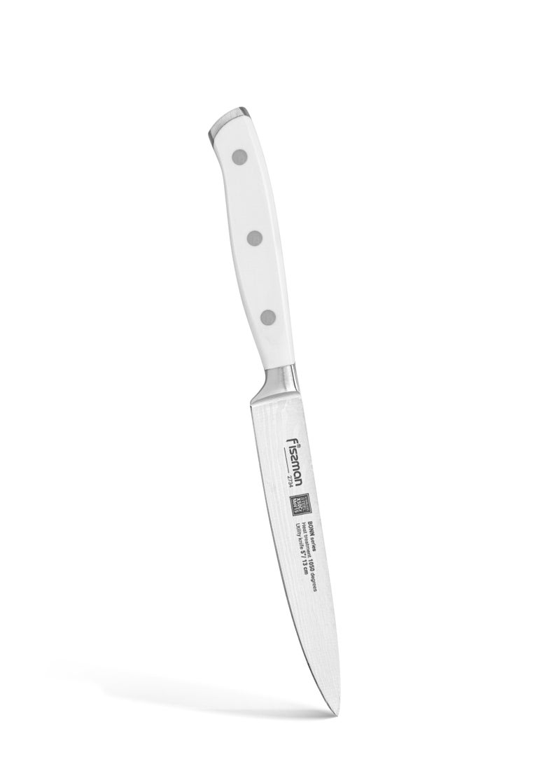 Fissman 5'' Utility Knife Bonn Series, with Sharp Blade and Sturdy Non Slip Handle, Minimalist Design, Stainless Steel, Suitable for Home Restaurant - Image 1