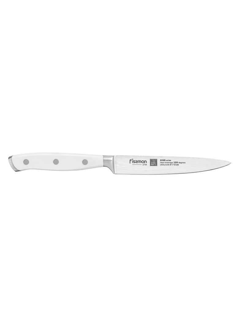 Fissman 5'' Utility Knife Bonn Series, with Sharp Blade and Sturdy Non Slip Handle, Minimalist Design, Stainless Steel, Suitable for Home Restaurant - Image 5