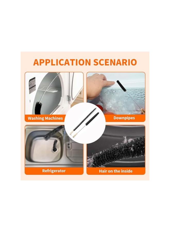 erorex Upgrade 2 Pack Radiator Cleaner Brush Flexible Radiator Duster with Wooden Handle Long Reach Brush for Radiators Washing Machines Tumble Dryers Air Ducts & More Efficient Dust & Lint Removal - Image 5