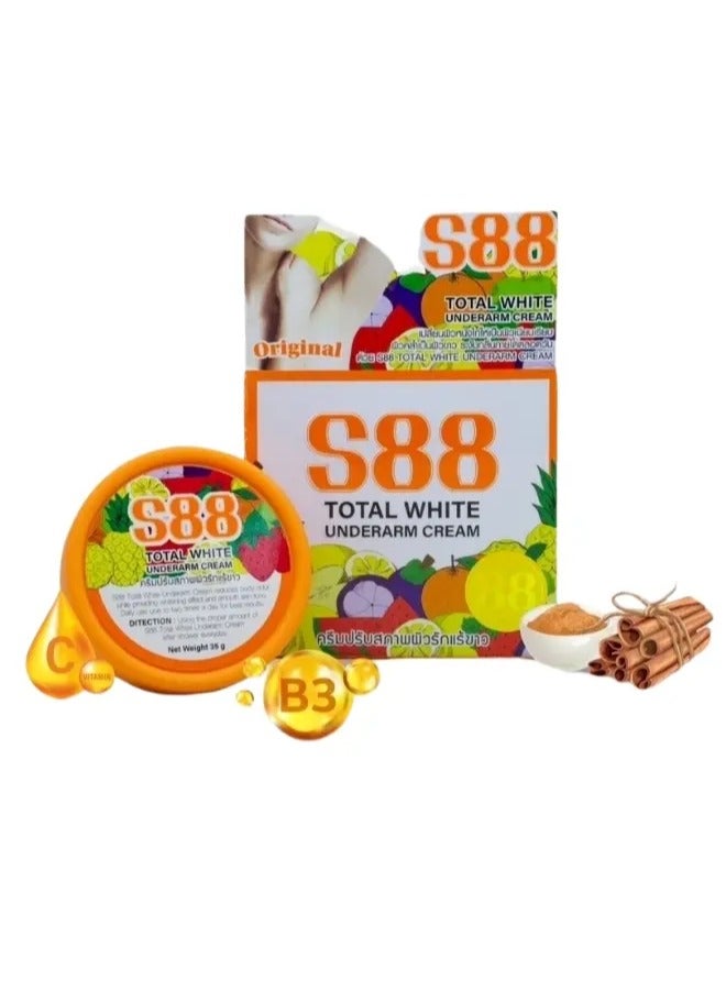 S88 Original Thai Total White Underarm Cream for Lightening The Armpit Area and Eliminating Sweat odor, 35 g - Image 2