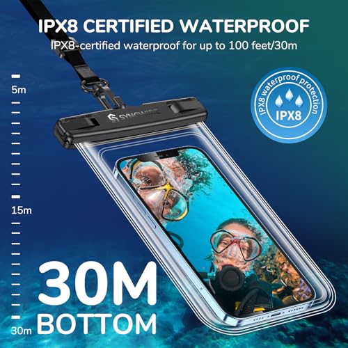 SYNCWIRE Waterproof Phone Pouch [2-Pack] - Universal IPX8 Waterproof Phone Case Dry Bag with Lanyard for iPhone 16/15/14/13/12 Pro XS MAX XR X 8 7 6 Samsung S25 S24 S23 and More Up to 7 Inches - Image 2