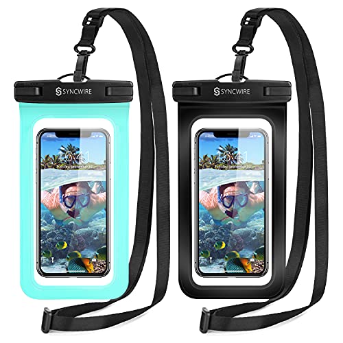 SYNCWIRE Waterproof Phone Pouch [2-Pack] - Universal IPX8 Waterproof Phone Case Dry Bag with Lanyard for iPhone 16/15/14/13/12 Pro XS MAX XR X 8 7 6 Samsung S25 S24 S23 and More Up to 7 Inches - Image 1